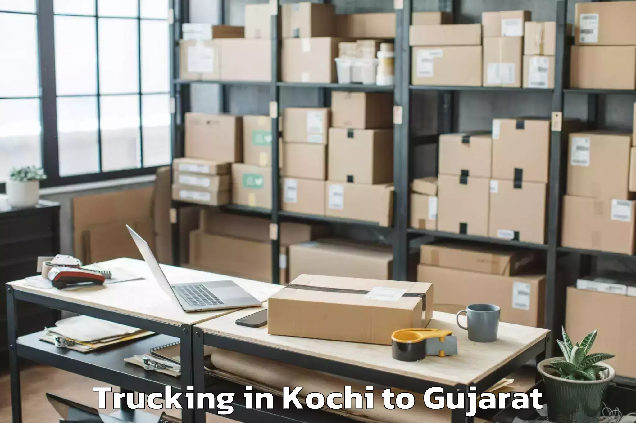 Easy Kochi to Baria Trucking Booking